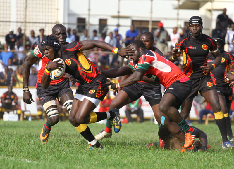 Phillip Wokorach in Action against Kenya at Legends rugby grounds