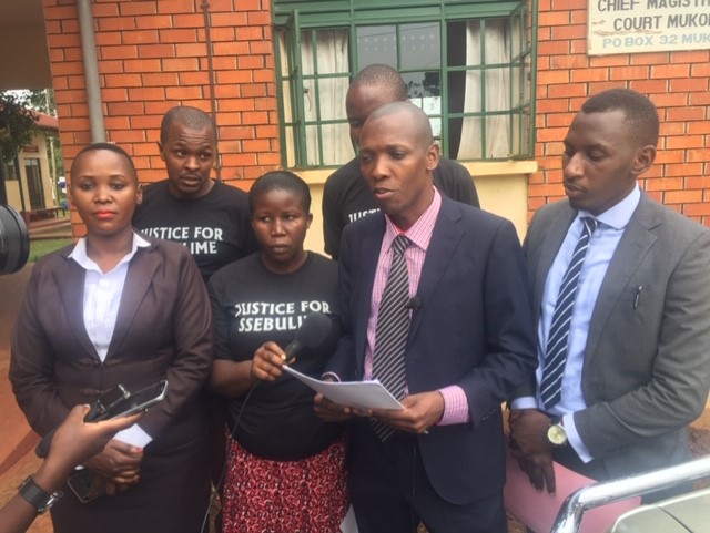 The family of Late Ssebulime in the company of their lawyer have filed a lawsuit against ICT State minister Idah Nantaba and other 3 Police officers for filing wrong information to the authorities (PHOTO/File)