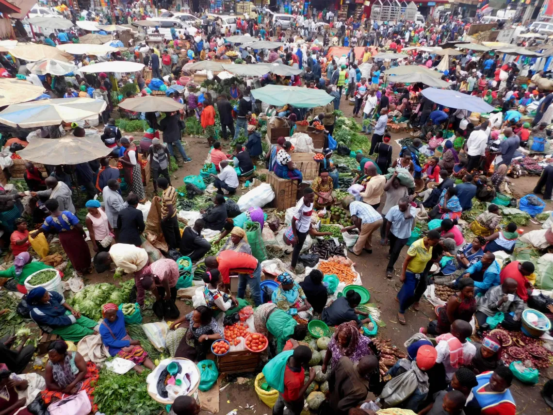 An aerial view of Nakasero Markert in the City Centre. It is one fo the leading markets in Kampala (PHOTO/Courtesy)