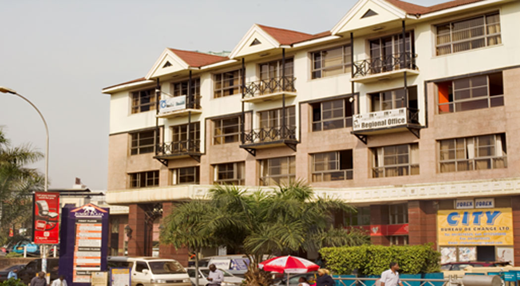 This multipurpose complex, which is located in the heart of the Kampala Central Business District, offers both retail and office spaces. Photo: Courtesy