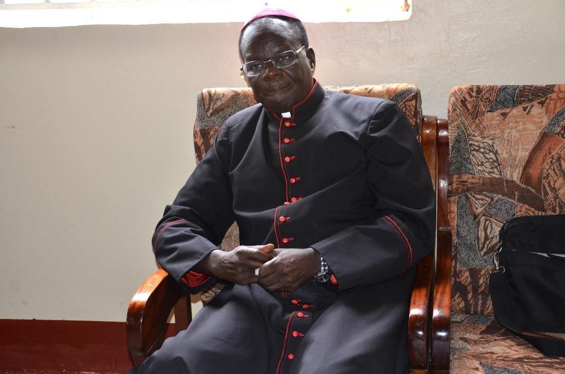 Bishop Raphael Wokorach of Nebbi Diocese during the launch.