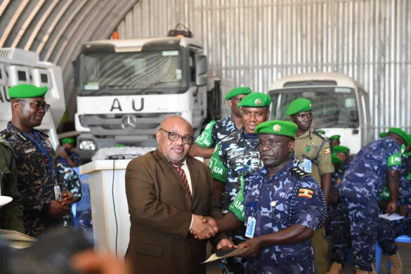 Ambassador Souef, made the remarks when he presented medals and certificates to a contingent of 160 Uganda Police Force personnel who have completed their tour of duty in Somalia.