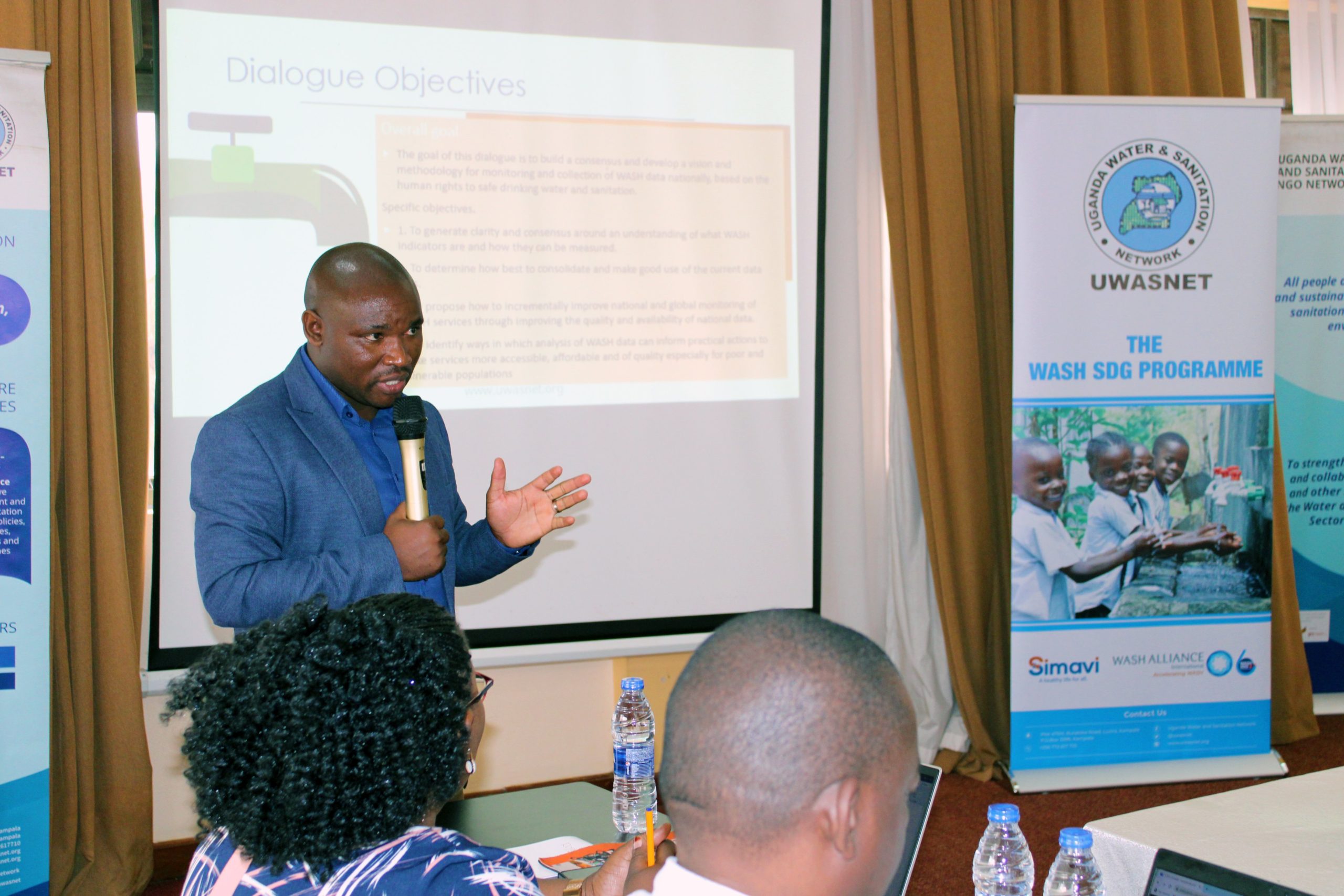 James Cletto Mumbere, the Policy and Advocacy Coordinator at the Uganda Water and Sanitation Network 