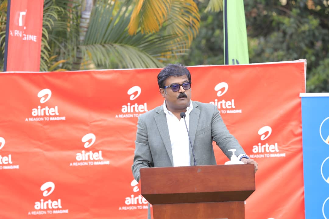 Mr. manoj murali, the Managing Director, Airtel Uganda giving his remarks at the launch of the 19th Edition of the Masaza Cup Tournament. The announcement was made today (21st June 2023) at Bulange in Mengo.