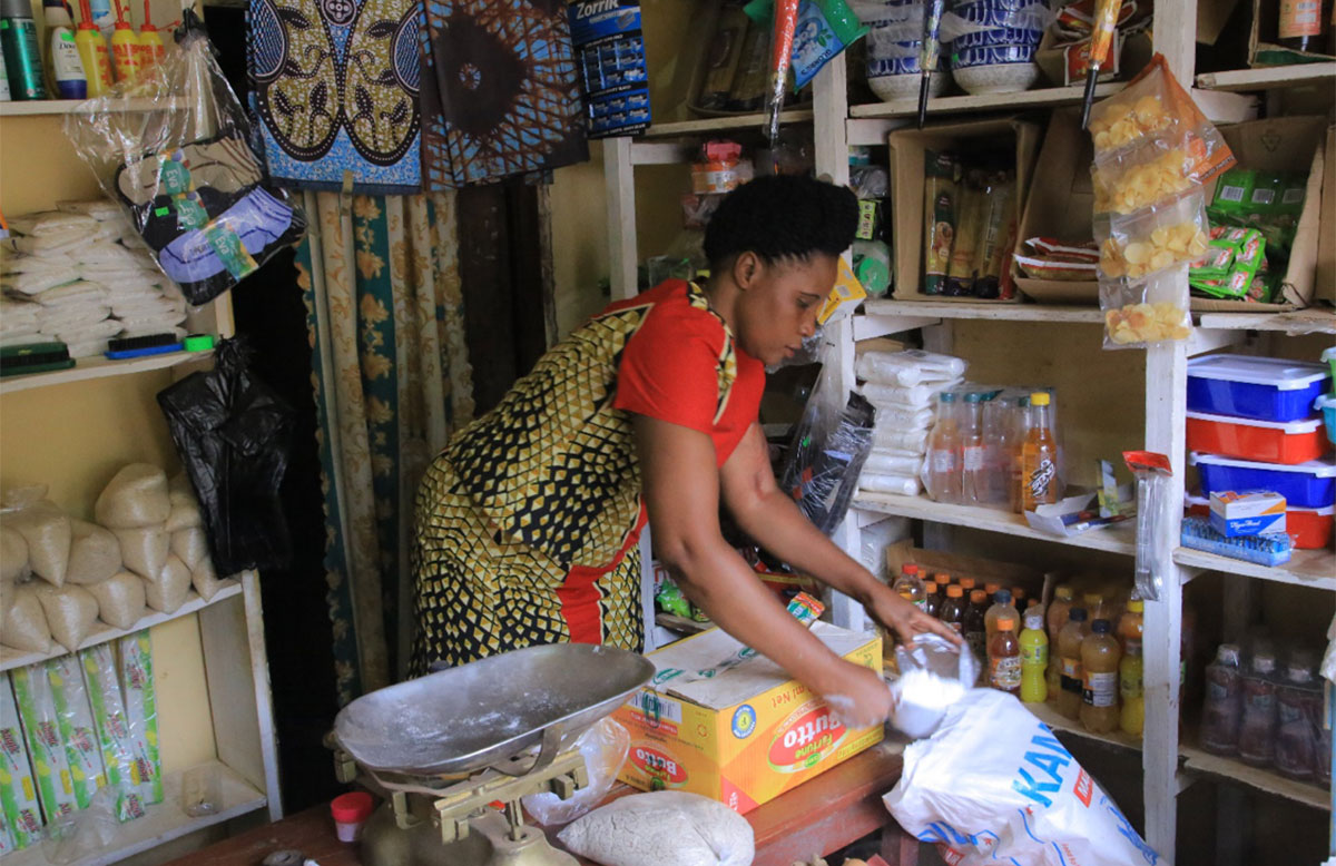 Peace Katusiime reoccupied her retail shop after she and the husband attended a marital therapy. The husband now supports her and the business is growing.