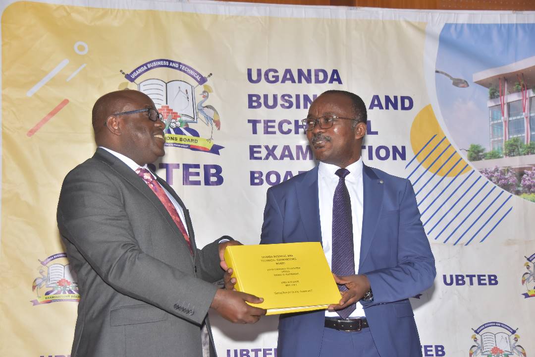 Mr. Onesmus Oyesigye, UBTEB’s Executive Secretary and Dr. Eng. Silver Mugisha, UBTEB the Board chairperson (PHOTO/Courtesy)