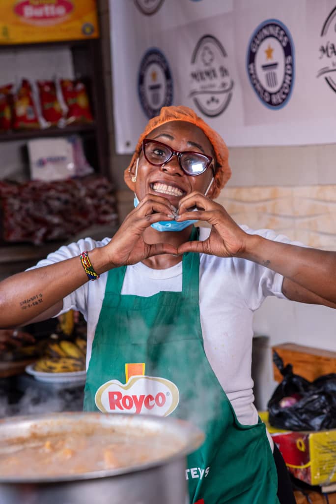 Ugandan chef Dorcus Mirembe, popularly known as Mama D, set a Guinness World Record as an individual by breaking an Irishman's record for cooking for nearly 120 hours (PHOTO/ Edgar Baronega)