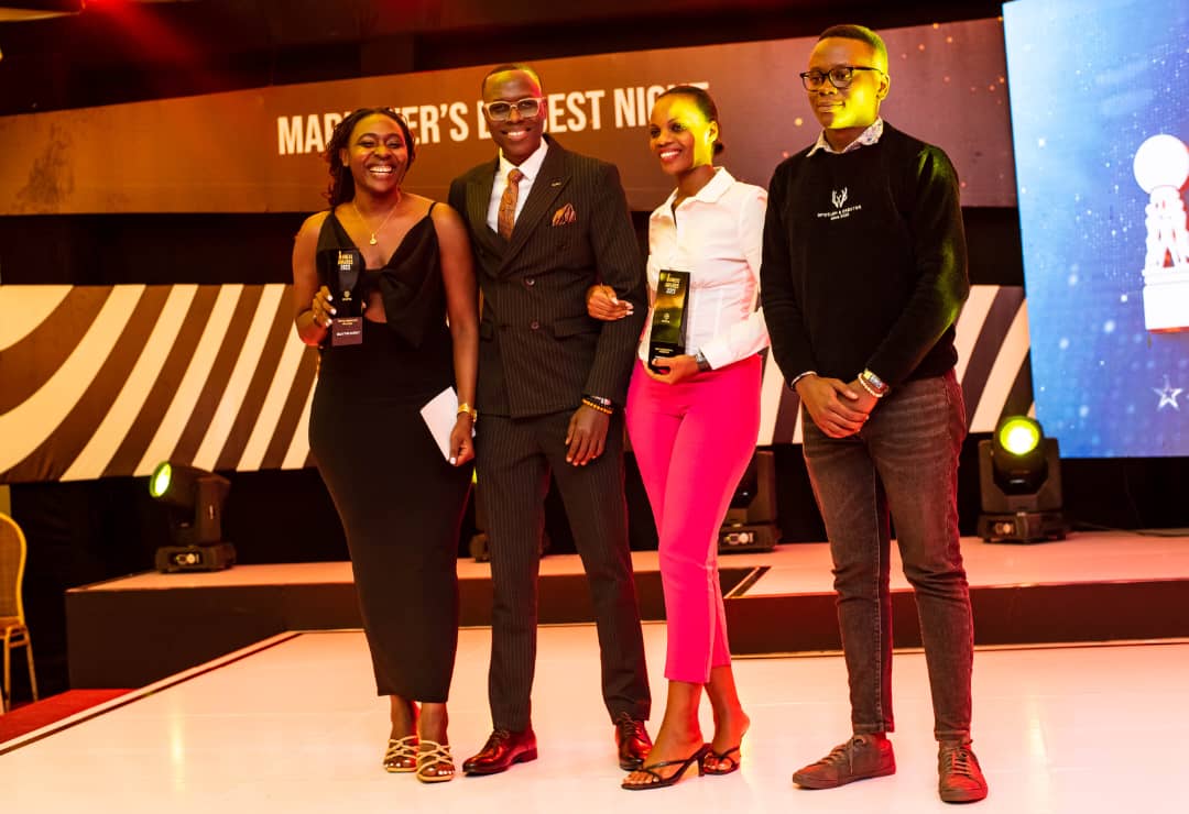 From left to right, Rita Arinaitwe-Digital Director, OdongkaraJames-Art Director, Rona Atukunda- Digital Executive, Fortunate Bakka-Accounts Manager