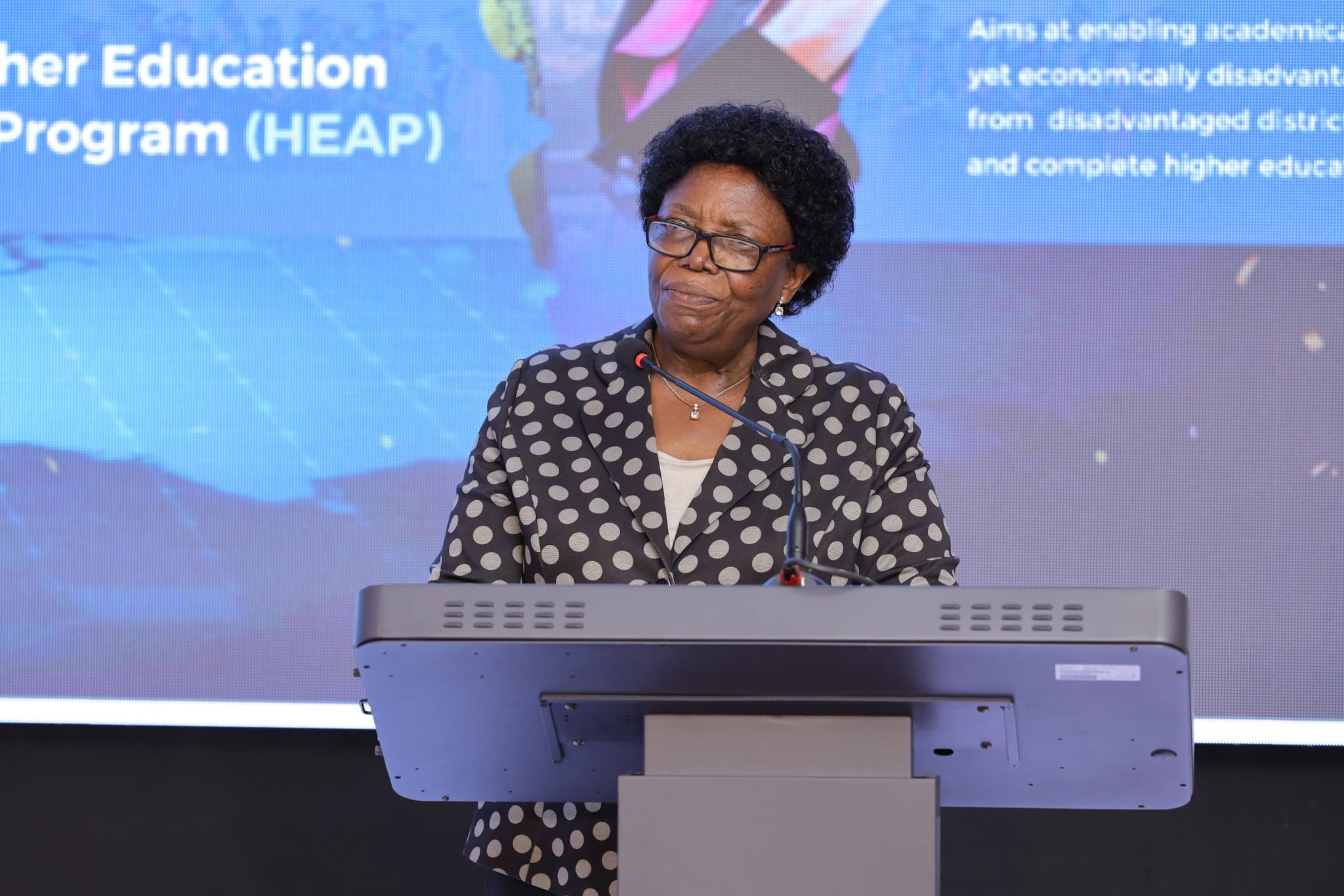 Prof Mary Okwakol, Executive Director of NCHE shared the state of higher education in Uganda, during the Phase II launch of Mastercard and FAWE education program (PHOTO/Courtesy)