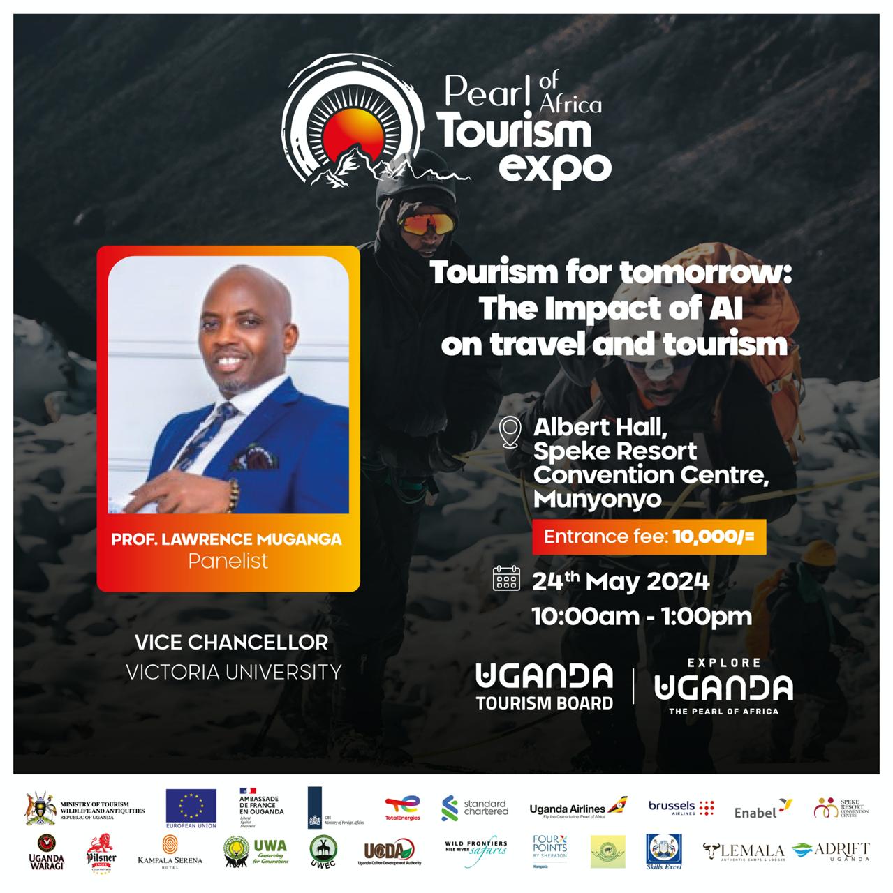 Dr. Muganga will speak during a session hosted in Albert Hall, where he will share his insights on the impact of artificial intelligence on the tourism industry.