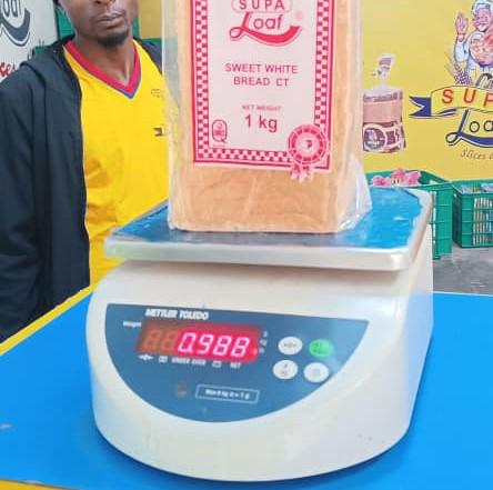 Some of the underweight bread loaves seized by UNBS from Supa Loafs outlet in Mbarara city. The bread was found to be below the required weight, putting consumers at risk