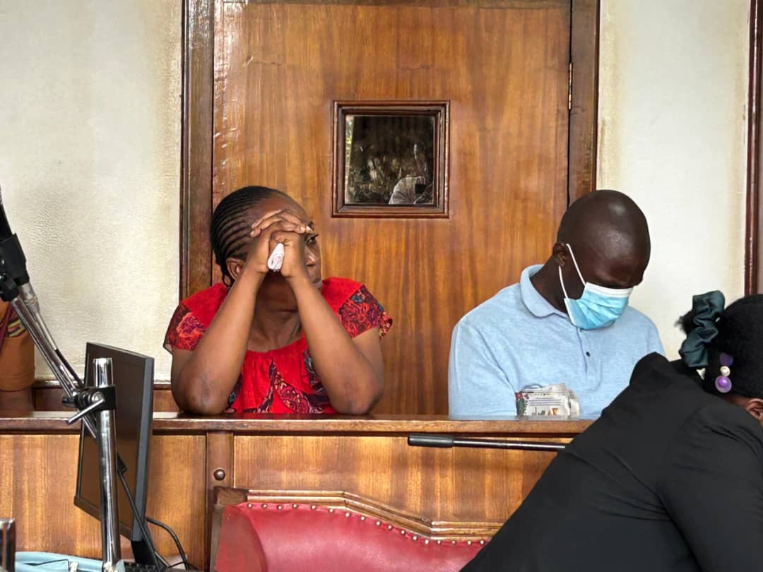 Specioza Nassuna and Robert Kisolo, in the dock at the Buganda Road Chief Court. (PHOTO/ Henry Jjemba)