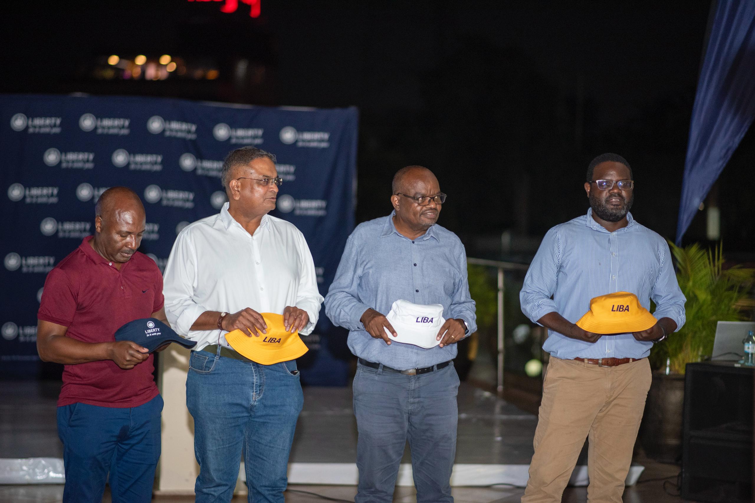 Liberty Executives Meet IBAU Chairman: Joe Almeida (MD, Liberty Life), Peter Makhanu (MD, Liberty General), Franm (Head of Liberty Health) and Paul Muhame (Chairman, IBAU).