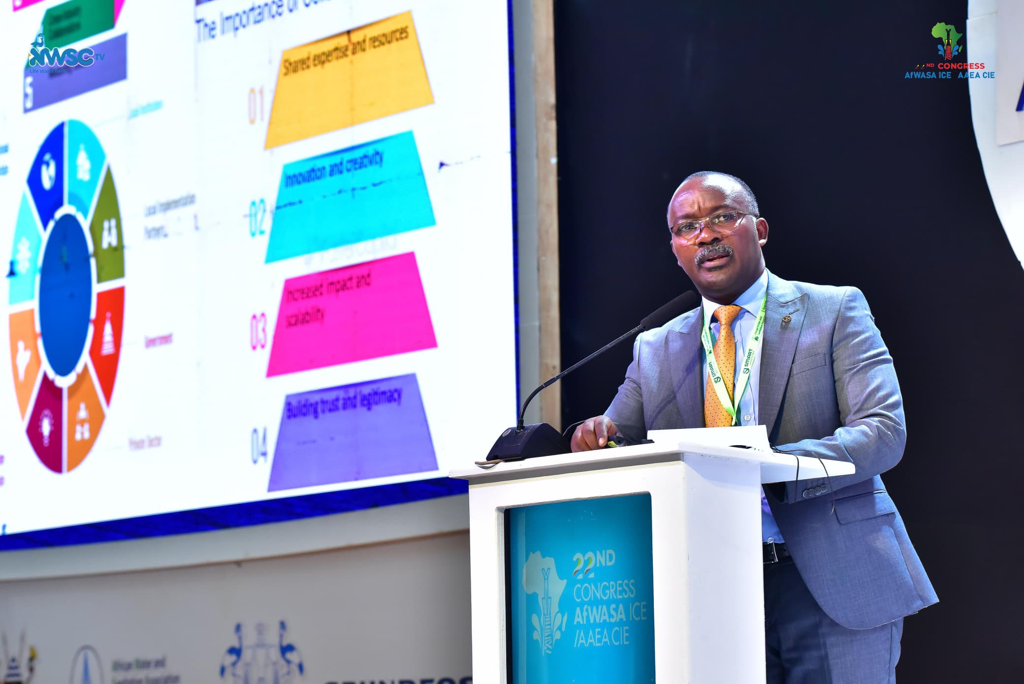 Dr. Eng. Silver Mugisha, Managing Director of the National Water and Sewerage Corporation