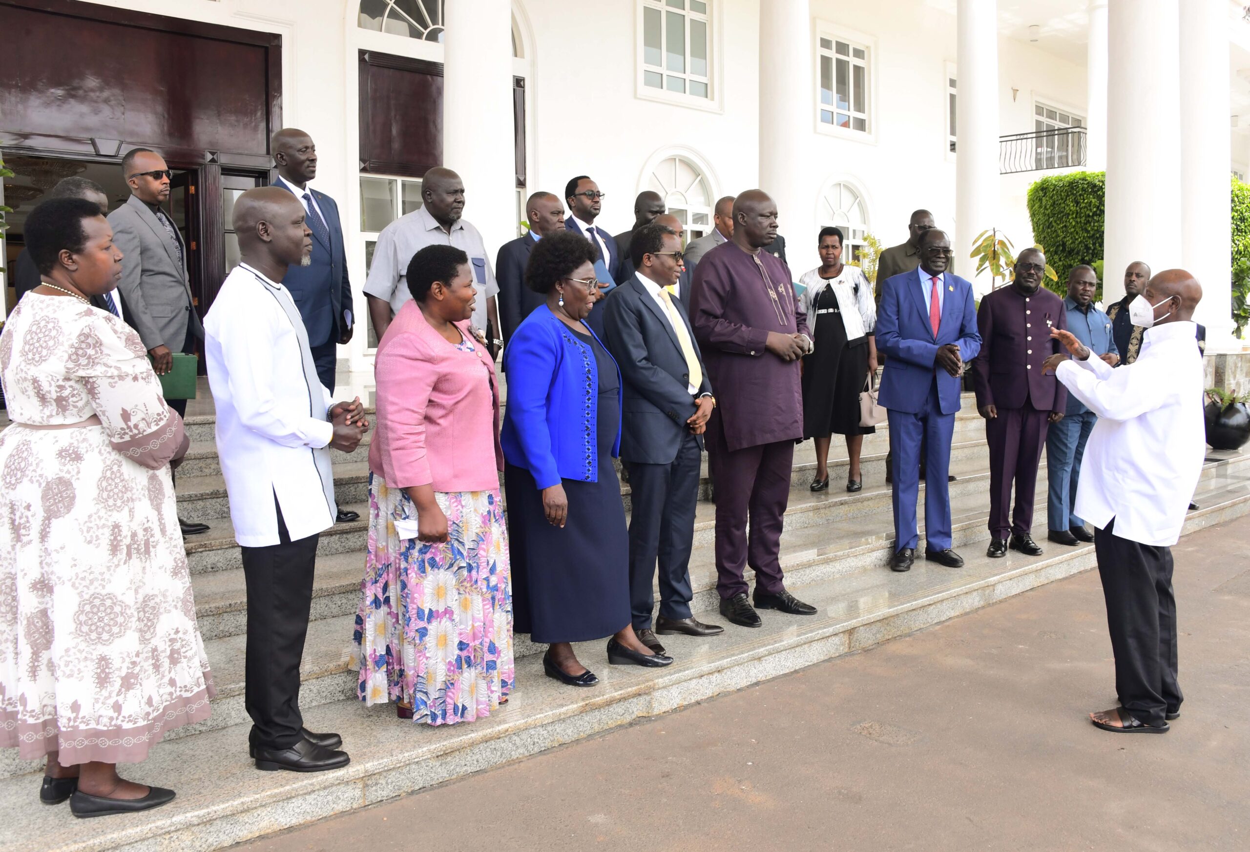 Acholi sub-region legislators after a meeting with President Museveni